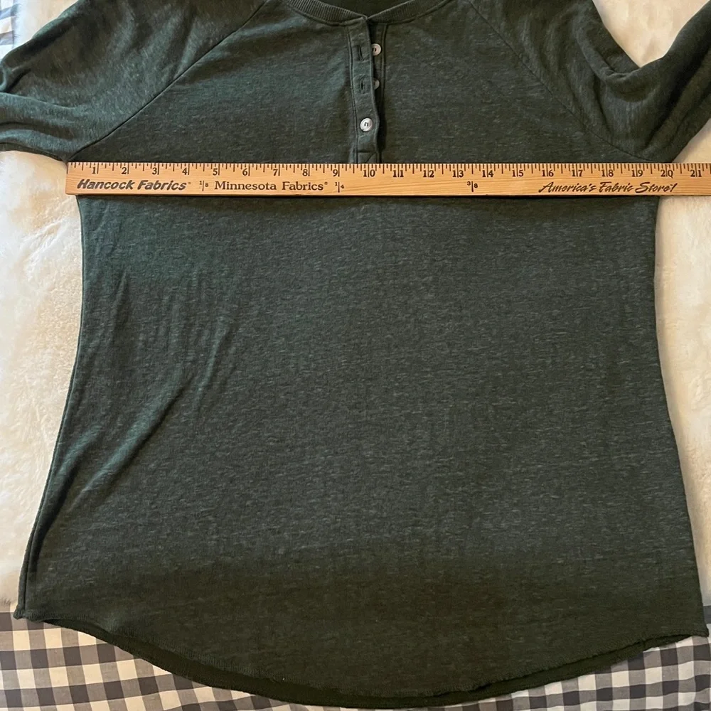 Marine Layer Double Knit Long Sleeve Henley Green Size‎ Large - Picture 8 of 13
